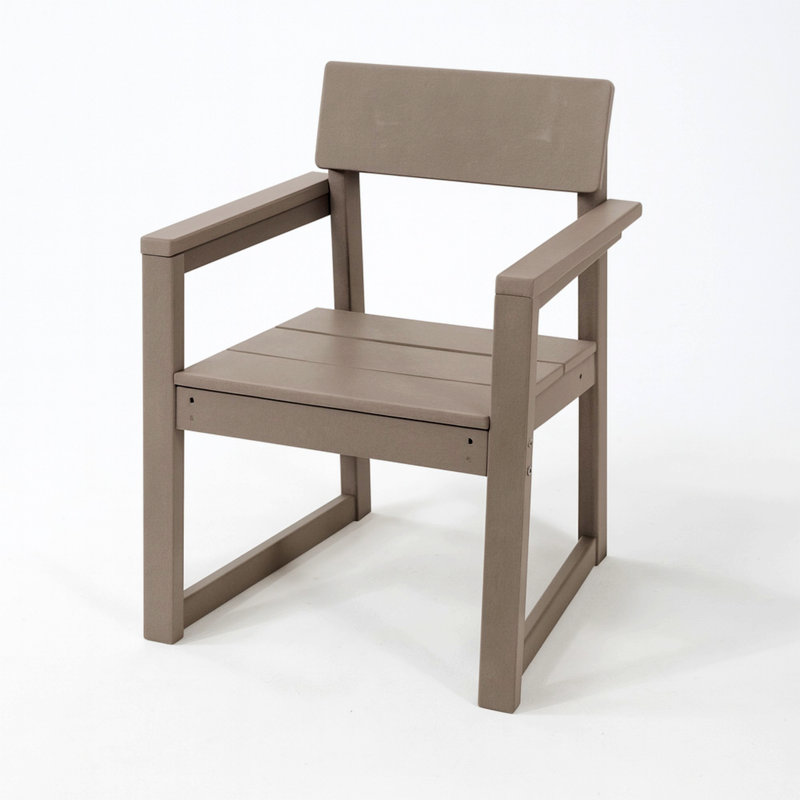 Fauteuil d'extérieur avec dossier, Bois, Bois