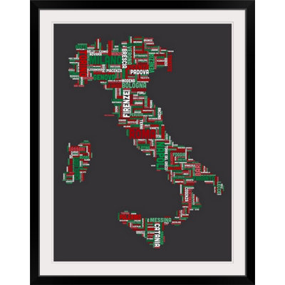 Art textuel de Francy, «Italian Cities Map» par Abarca