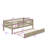 Rustic Wooden Daybed With Underbed Trundle And Protective Fence-Style Guardrails-541746096