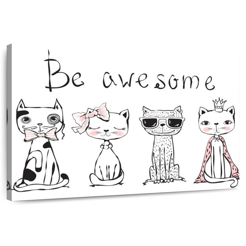 Ashelle Be Awesome Cats, H 26 po x l 39 po