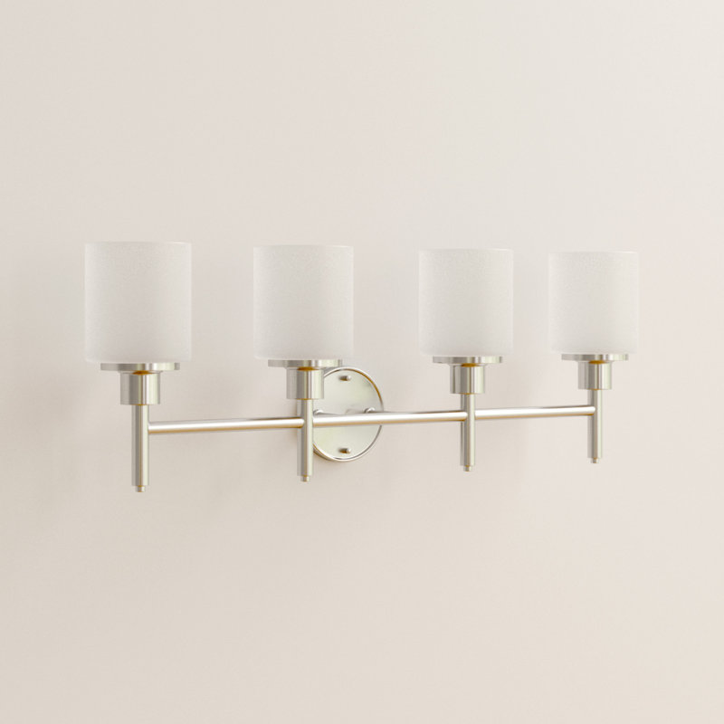Éclairage pour meuble-lavabo Jorelys, Nickel satiné, 4