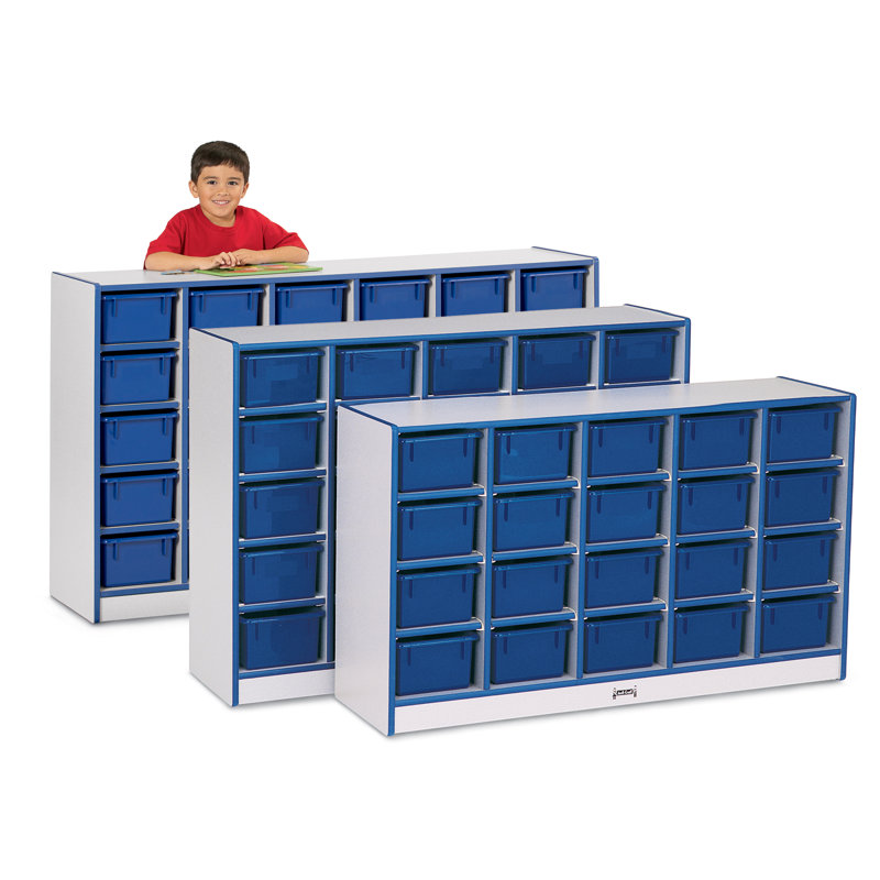 Rangement mobile Rainbow Accents® à 25 casiers, Bleu sarcelle
