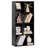 12-Cube Simple Black Bookcase, Small Storage Cabinet with Open Shelves, Bookcase Set of 2-91084209