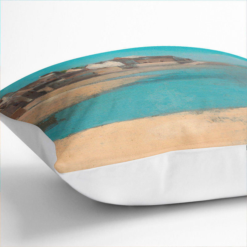 Village Scatter Cushion, White, 40cm H x 40cm W x 15cm D