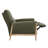  Upholstered Mannul Recliner with Solid Wood Legs and Padded Armrests-119783490