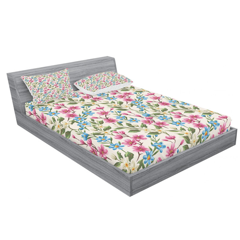 Microfiber Sheet Set, Colorful Skulls, Queen Sheet Set with Fitted Sheet