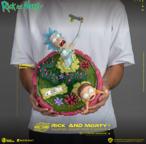 Statue de maître Rick et Morty
