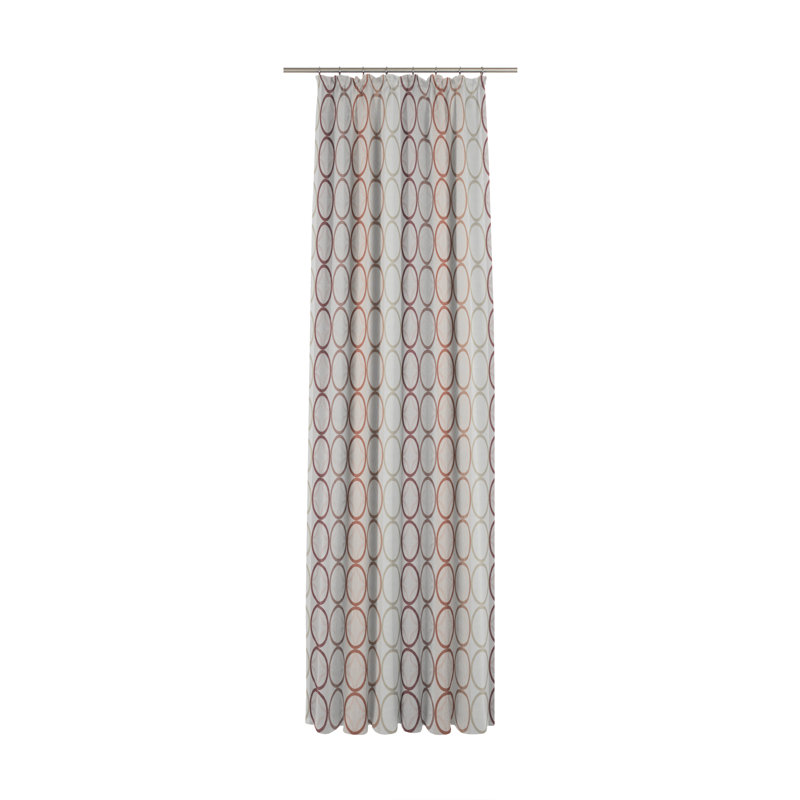 Deguzman Pencil Pleat Room Darkening Single Curtain, 132cm Width x 145cm Drop, Light brown/Brown