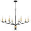 Lustre noir mat 8 lumières Alexander