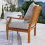 Chaise de patio en teck avec coussins Livingston