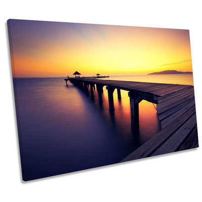Sunrise Seascape Jetty - Wrapped Canvas Print