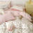 Pink Floral Duvet Cover Green Botanical Leaf Printed On White Spring Comforter Cover Soft Microfiber Aesthetic Bedding Set-117163532