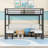 Metal Bunk Bed With Ladder And Slats-369576589