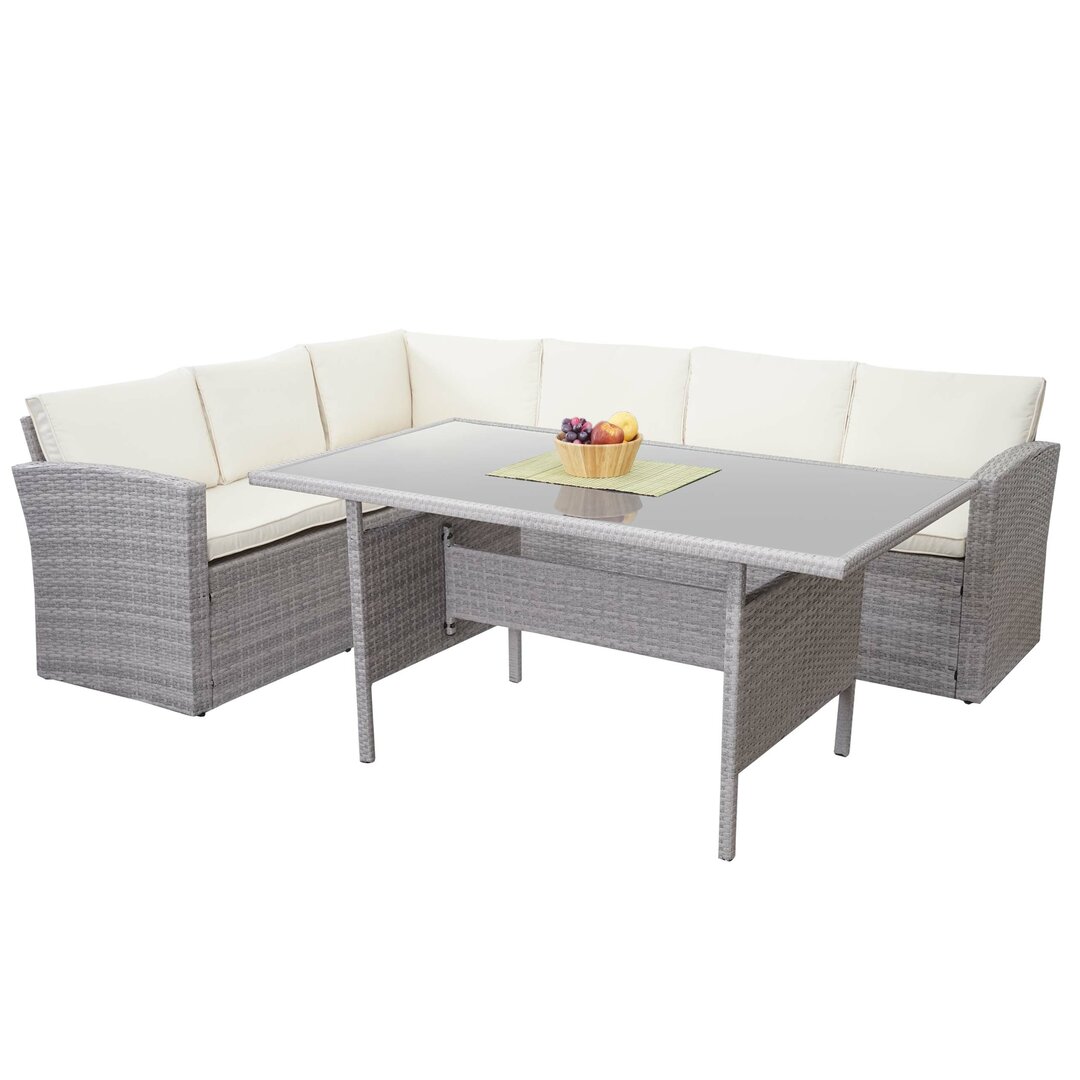 6-Sitzer Lounge-Set Church Strett aus Polyrattan