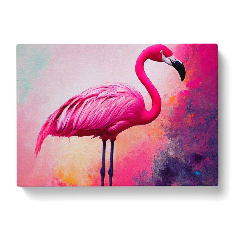 Cosmopolitan Flamingo - Wrapped Canvas Print, 40cm H x 60cm W x 3cm D