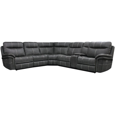 Pioche Upholstered Power Reclining L-Shaped Sectional Symmetrical