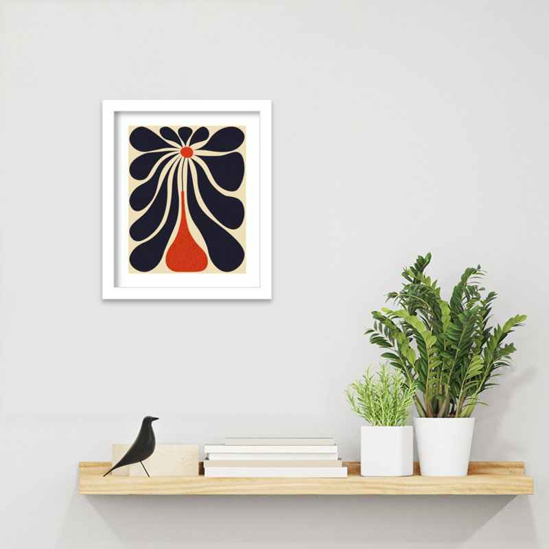«Lazy Flower» par Alisa Galitsyna, impression sur bois encadrée, Cadre blanc, H 13 po x l 11 po