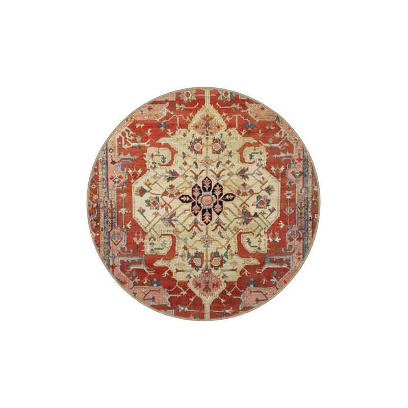 Orange Beige Themed Traditional Motif Ethnic Patterned Vintage Decorative Carpet, Runner 2'6" x 9'11"