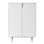 Norna 40" Cabinet In Matte White With Brass Legs