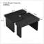 Table basse rectangulaire rectangulaire en bois, table de ferme en forme de L pour salle à manger et jardin-725178533
