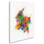 Alonnie, «Columbia Paint Splash Map», reproduction sur toile-978597562