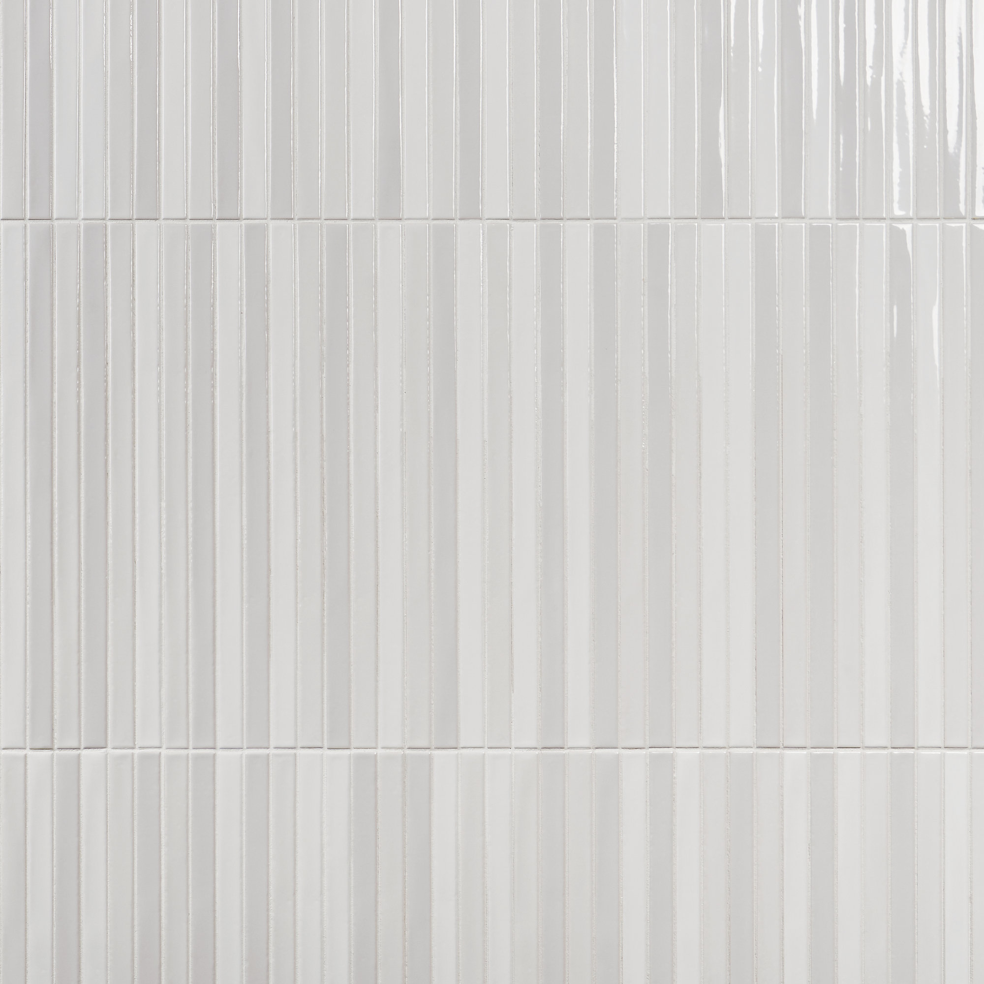 Vivanta 5.27 In. X 17.71 In. Glossy Ceramic Mosaic Elongated Subway Wall Tile (8 Sheets / Box), Blanco White