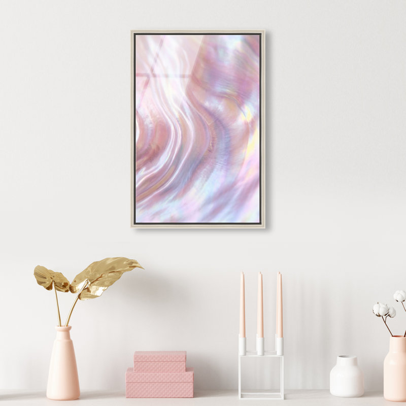 Iridescent Wave Print by Oliver Gal, 25"H x 17"W, Silver Floater Frame