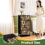 Commode 4 tiroirs à rangement vertical de style rétro géométrique avec tiroirs en bois