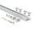 Bypass Door Hardware Aluminum Sliding Closet Door Hardware Set With Finger Pull Included, Smoothly And Quietly, For 2 Door System, Fit Door Thickness 1 3/8" Or 1 3/4", Easy To Install-105865165