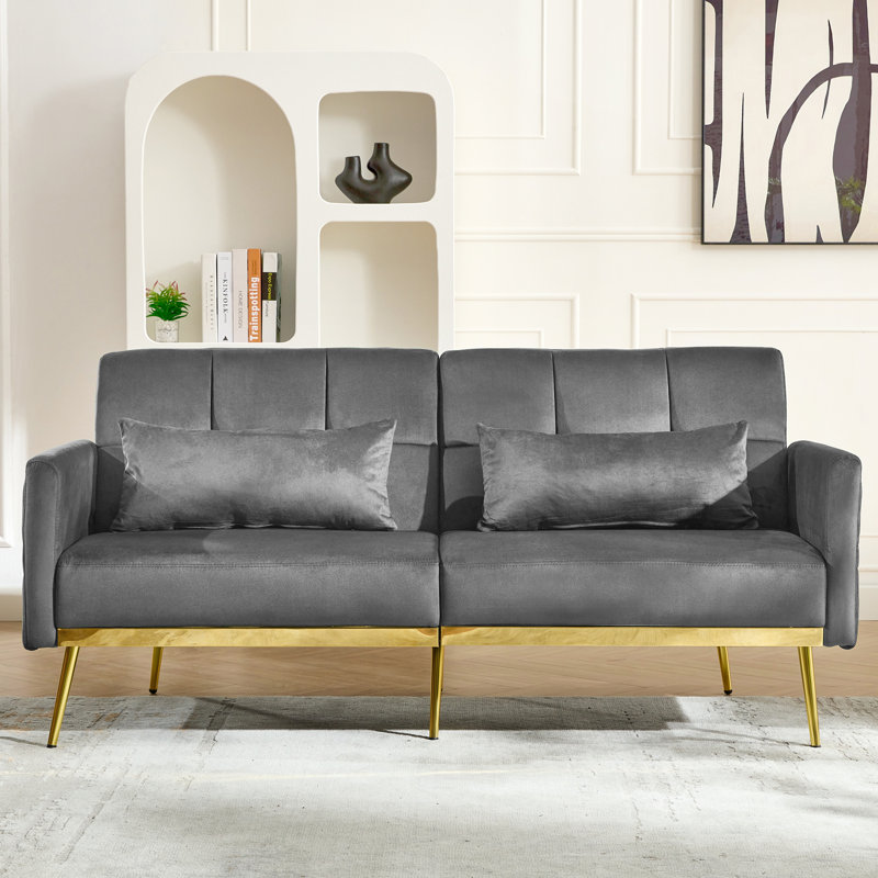 Florene Flared Arms Sleeper, Gray Cotton Blend