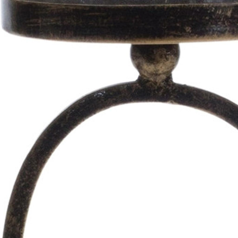 Ensemble de deux porte-bougies ouragan en verre et métal