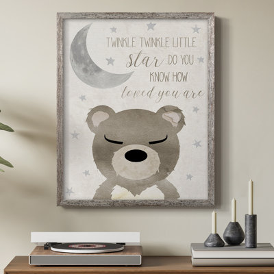 Goodnight Bear Framed Print - Solid Wood