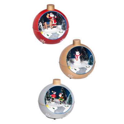 Ensemble 3 pièces de décorations de noël à billes del