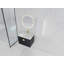 Meuble-lavabo mural de 28 pouces avec lavabo en céramique et armoire latérale, portes à fermeture douce pour un rangement silencieux et bien rangé