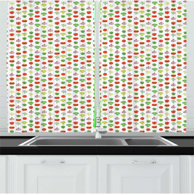 Ruffled Kitchen Curtain