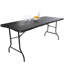 Lavish Home 6-Foot Portable Folding Table, Black