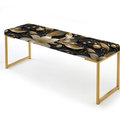 Ruhl - Glam Upholstered Gold Bench