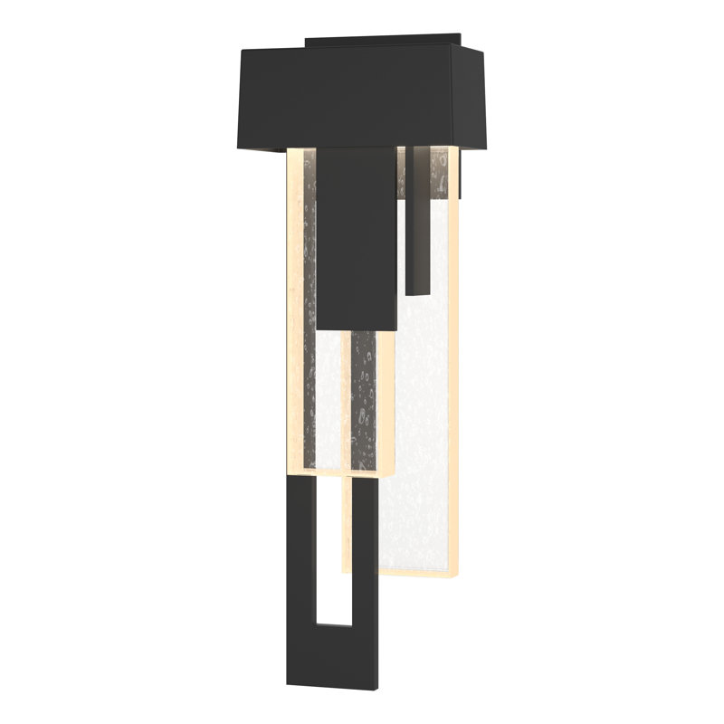 Plafonnier encastré d'extérieur Rainfall, Gauche, Noir bord de mer, H 30,2 po x l 6,6 po x P 4 po