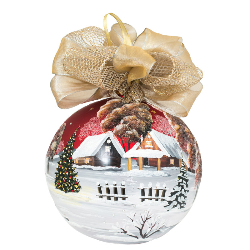 12'' Handmade Glass Ball Ornament