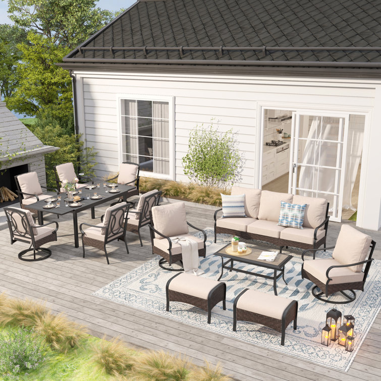 Argyri 13 - Person Patio Conversation Sets with Cushions