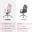  Chaise de bureau ergonomique en filet avec support lombaire réglable et accoudoirs rembourrés pour 300 lb-853110119