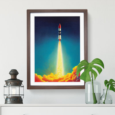 Mysterious Spaceship Rocket - Single Picture Frame Print