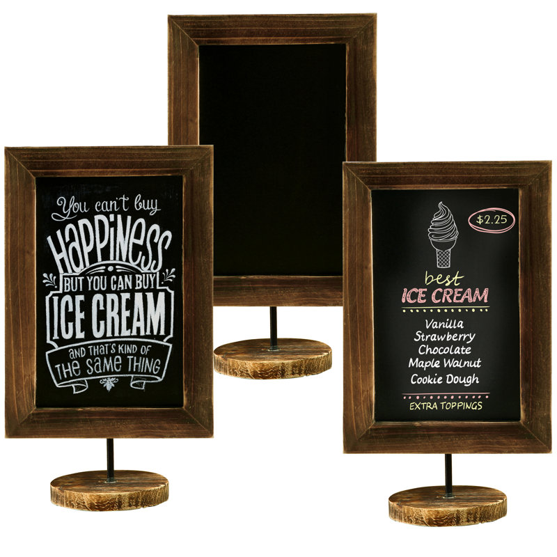 Tabletop Wedding Wood Memo Chalkboard Sign