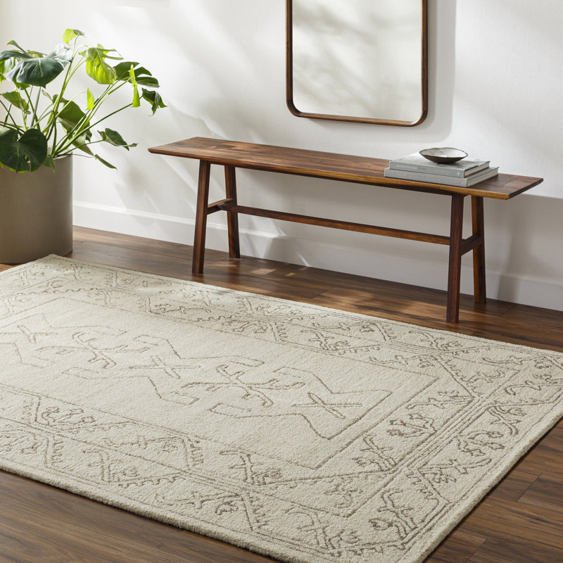 Milada Hand Tufted Wool Oriental Indoor Rug, Rectangle 8' x 10'