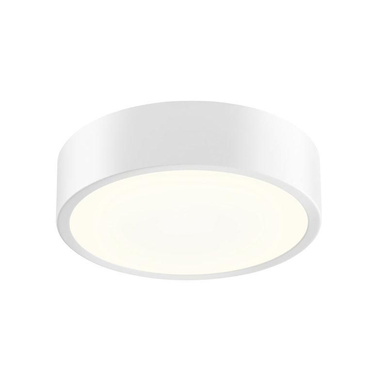 Pi LED Flush Mount, Textured White, 2" H x 8" W x 8" D, 3000K