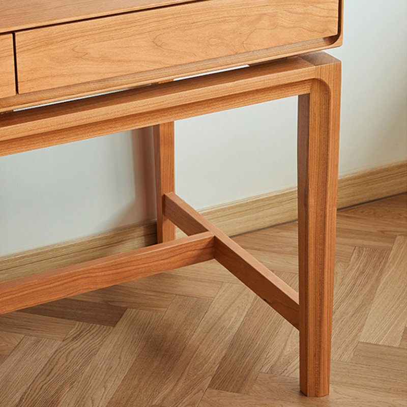 Bureau contemporain: bois massif et rangement efficace, H 29,53 po x l 70,87 po x P 23,62 po