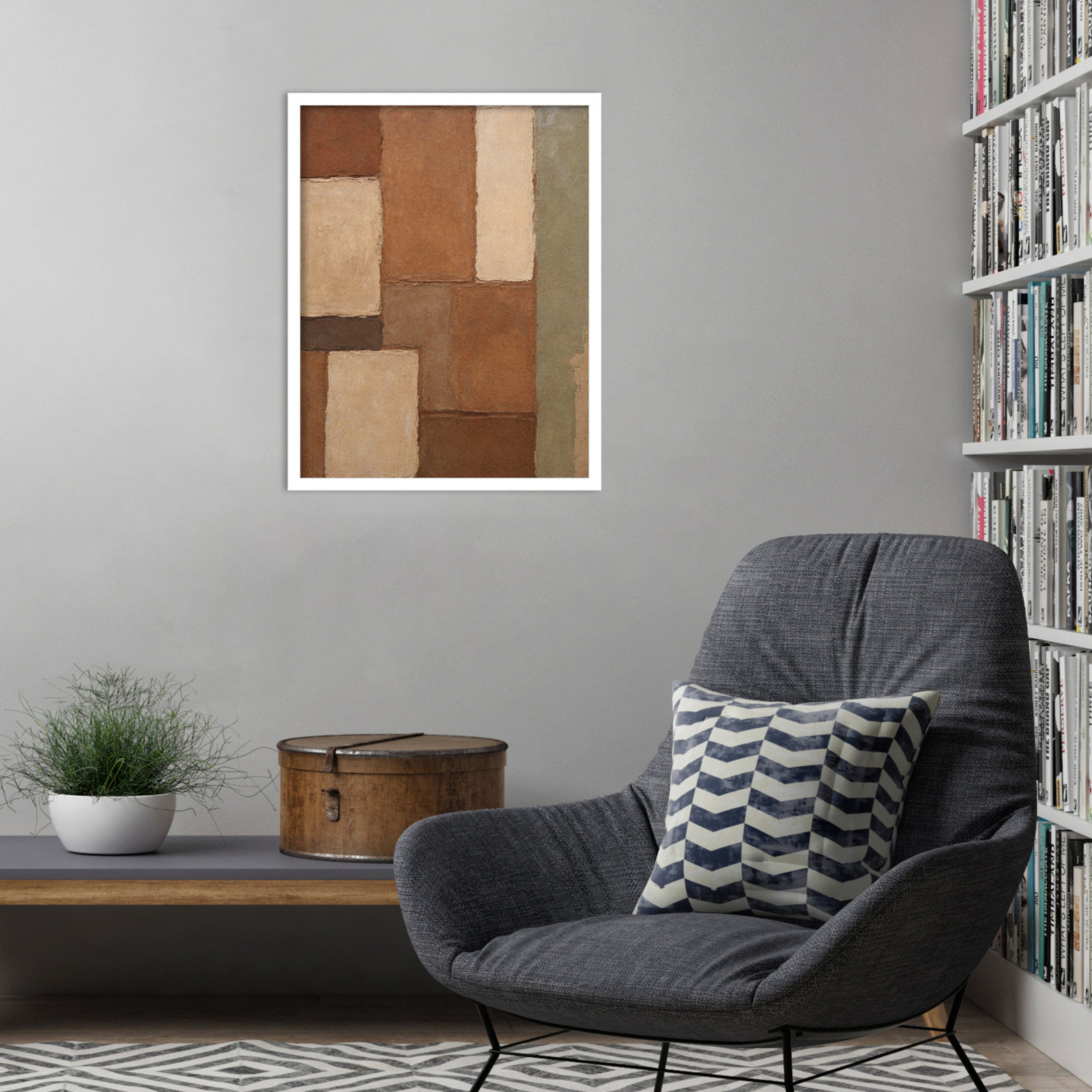 Arcilla Print by Dan Hobday, White, 25" H x 20" W