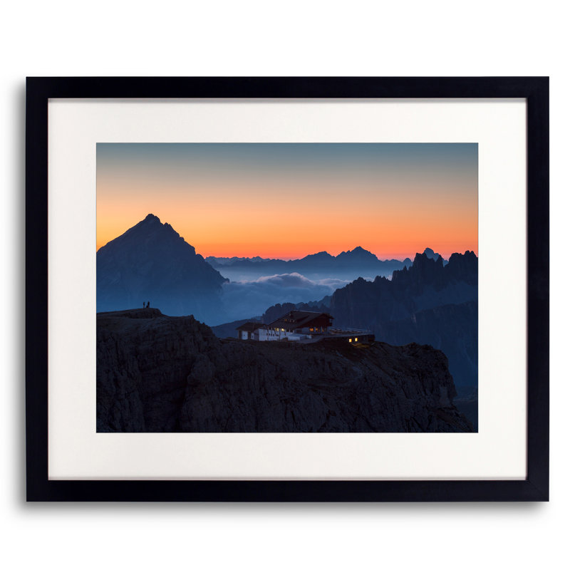 Dolomites, Italy, Lagazuoi Sunrise Print by Frank Peters, Black Framed Paper, White, 30" H x 39" W