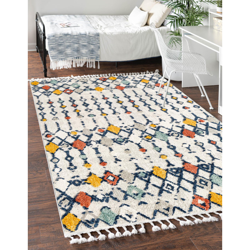 Gosnold Geometric Indoor Rug, Rectangle 5'3" x 8'