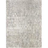 Rectangle Harsukh Abstract Machine Woven Polyester Area Rug in Gray